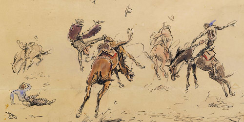 Friend Guy Letter Illustration 1912 I Poster Print - Charles Marion Russell