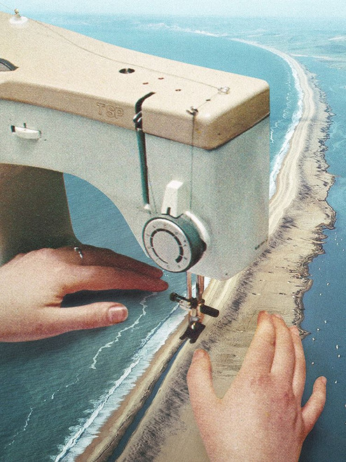 Seamstress Causeway - Sewing Machine Poster Print - Artography Vertigo