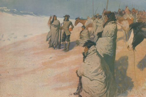 The Great Explorers, La Verendrye 1906 Poster Print - Frederic Remington