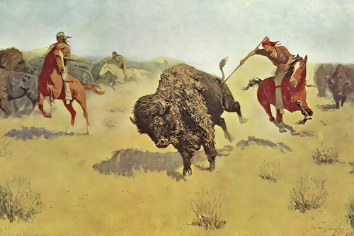 The Buffalo Runners Poster Print - Frederic Remington