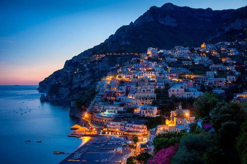 Positano Evening Poster Print - Danita Delimont