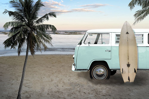 Be Happy Beach Poster Print - Nan