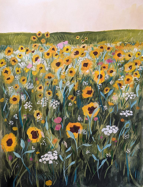 Flower Field Poster Print - Claire Whitehead