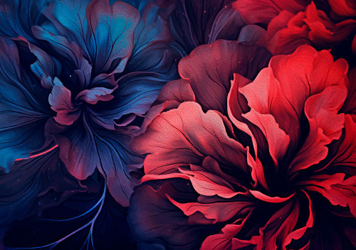 Wavily flowers Poster Print - Andreas Magnusson