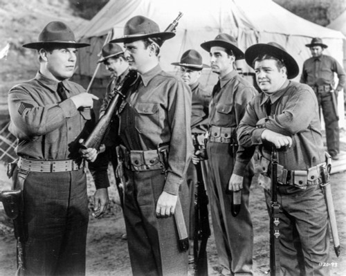 Abbott & Costello in Ranger Uniform Holding Gun Photo Print - Item # VARCEL680717