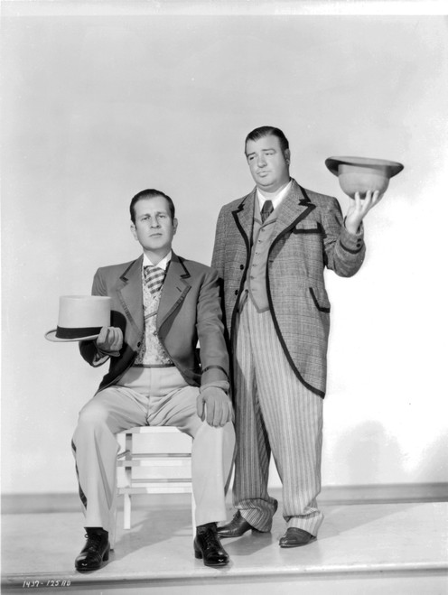 Abbott & Costello Posed in Suit Holding Their Hats in a Classic Portrait Photo Print - Item # VARCEL680720