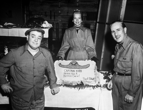 Abbott & Costello Posed with Woman Photo Print - Item # VARCEL680727
