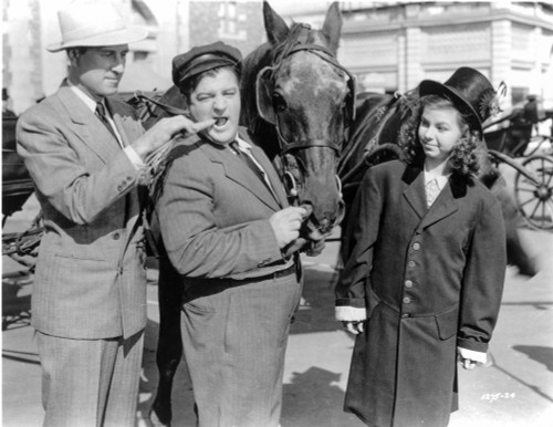 Abbott & Costello Posed with a Horse Photo Print - Item # VARCEL680752