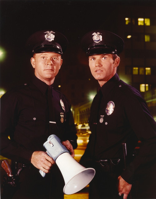 Adam-12 Holding Megaphone in Police Uniform Photo Print - Item # VARCEL680772