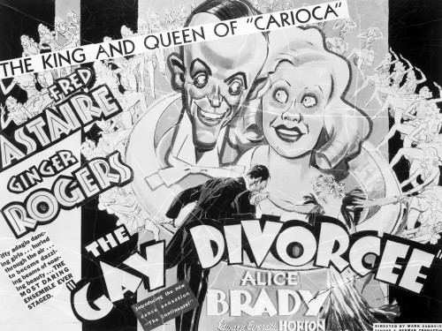 Fred Astaire and Ginger Rogers Cartoon Art of The Gay Divorcee Poster Photo Print - Item # VARCEL680841