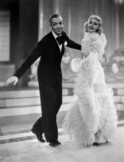 Fred Astaire and Ginger Rogers in Black Tuxedo and Furry Dress Photo Print - Item # VARCEL680878