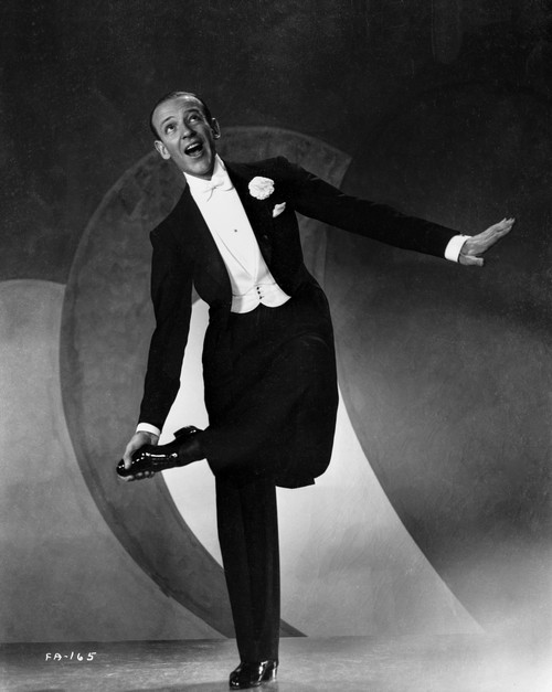Fred Astaire standing on One Foot in Black and White Photo Print - Item # VARCEL680898