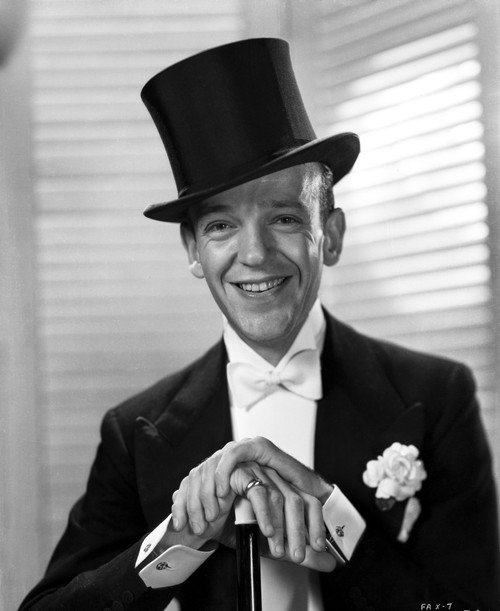 Fred Astaire Posed in Formal Suit and Top Hat Black and White Photo Print - Item # VARCEL680920