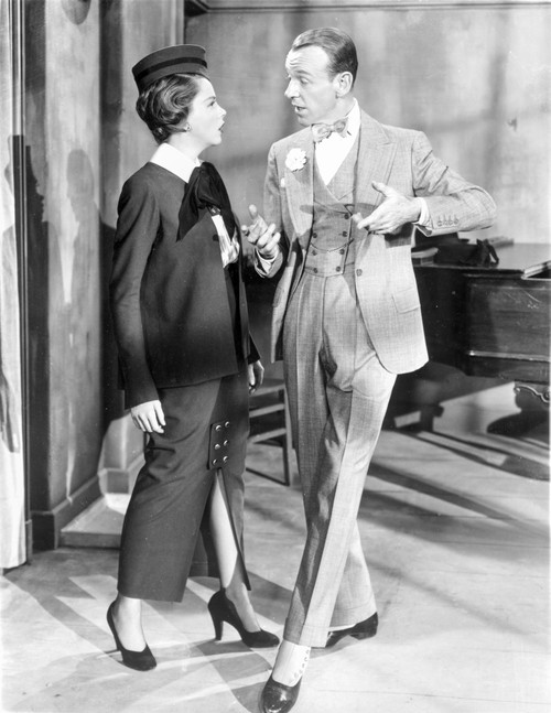 Film still of Fred Astaire talking to a woman Photo Print - Item # VARCEL680929