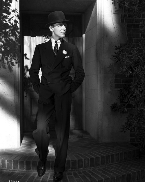 Fred Astaire on Stairs in Black Suit and Tie Photo Print - Item # VARCEL680931