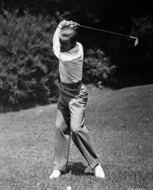 Fred Astaire Playing Golf, Swinging Golf Club Photo Print - Item # VARCEL680969