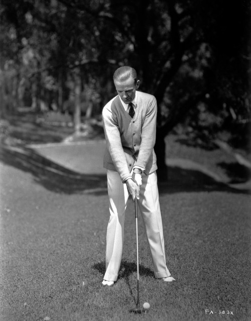 Fred Astaire Playing Golf in White Pants Photo Print - Item # VARCEL680983