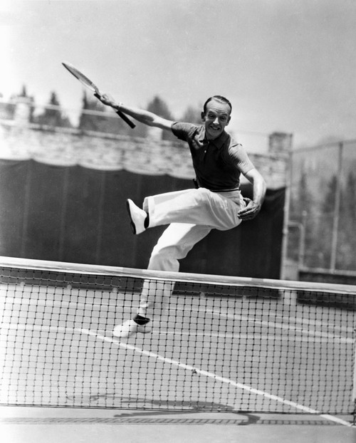 Fred Astaire Leaping Over Tennis Net Photo Print - Item # VARCEL680992