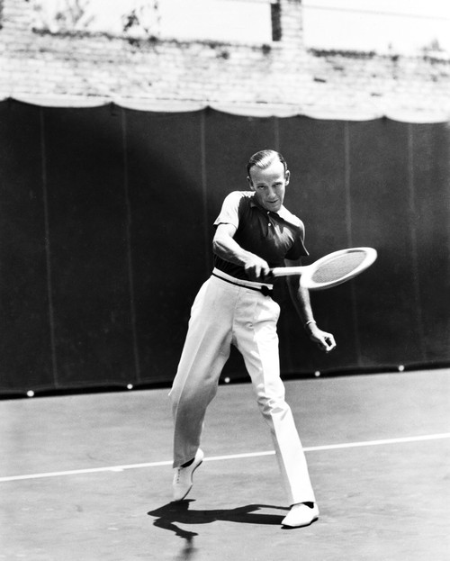 Fred Astaire Playing Tennis in Black and White Photo Print - Item # VARCEL681013