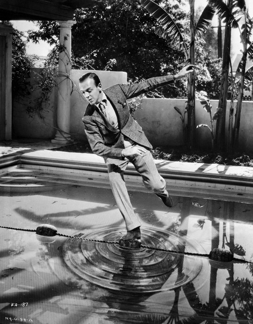 Fred Astaire standing in One Leg in Black and White Photo Print - Item # VARCEL681029