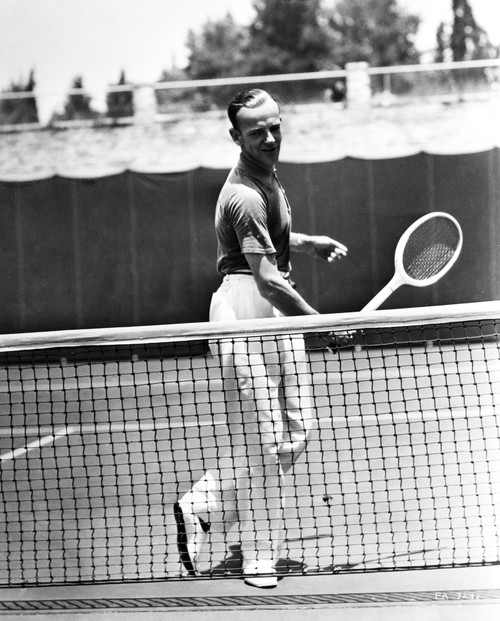 Fred Astaire Playing Tennis in Black and White Portrait Photo Print - Item # VARCEL681087
