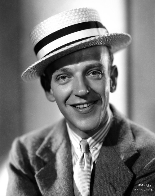 Fred Astaire smiling in Black and White Portrait Photo Print - Item # VARCEL681091