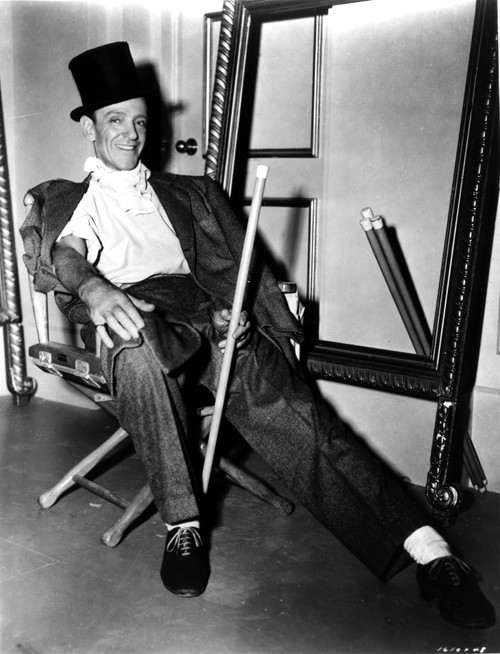 Fred Astaire Seated on Chair in Black and White Portrait Photo Print - Item # VARCEL681098