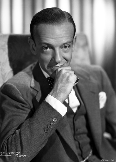 Fred Astaire Seated on Chair in Black and White Photo Print - Item # VARCEL681115