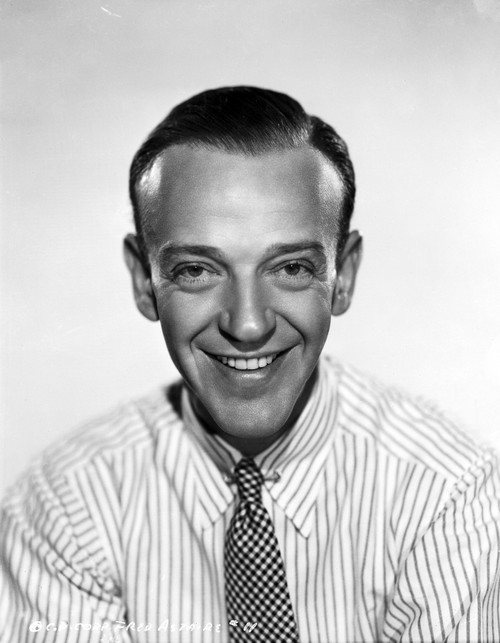 Fred Astaire Posed in Striped Shirt Black and White Photo Print - Item # VARCEL681120