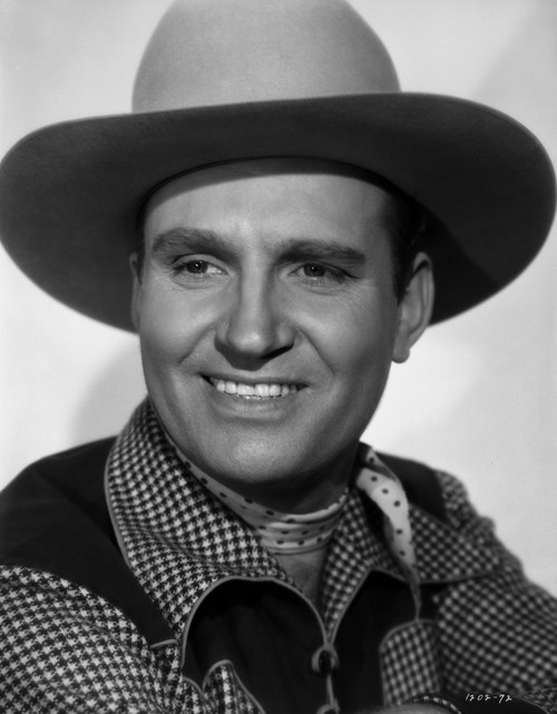 Gene Autry smiling in Checkered Shirt and Cowboy Hat Photo Print - Item # VARCEL681134