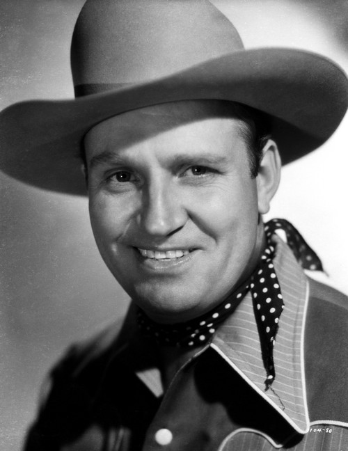 Gene Autry smiling in a Black and White Portrait Photo Print - Item # VARCEL681158