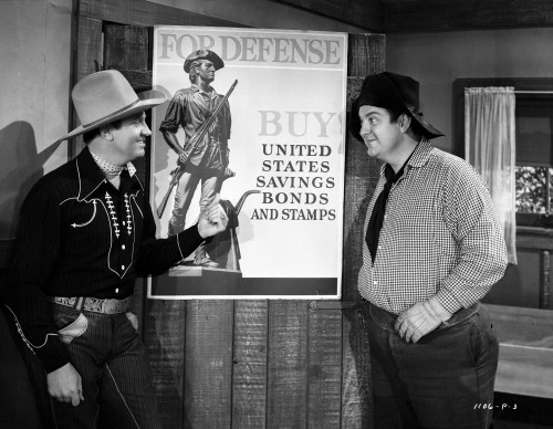Gene Autry Talking to a Man in Shirt Photo Print - Item # VARCEL681159
