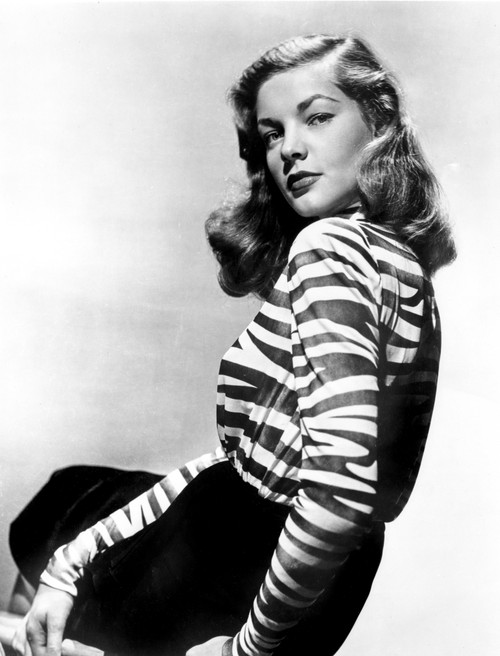 Lauren Bacall Posed in Stripes Photo Print - Item # VARCEL681248