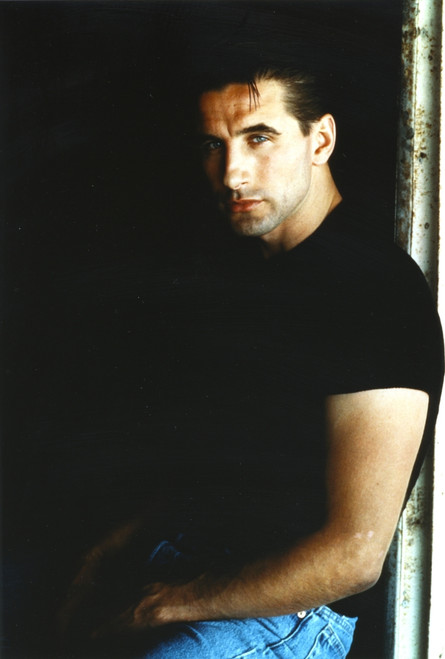 William Baldwin Posed in Black T-shirt with Black Background Photo Print - Item # VARCEL681276