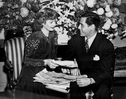 Lucille Ball smiling with Man Photo Print - Item # VARCEL681304