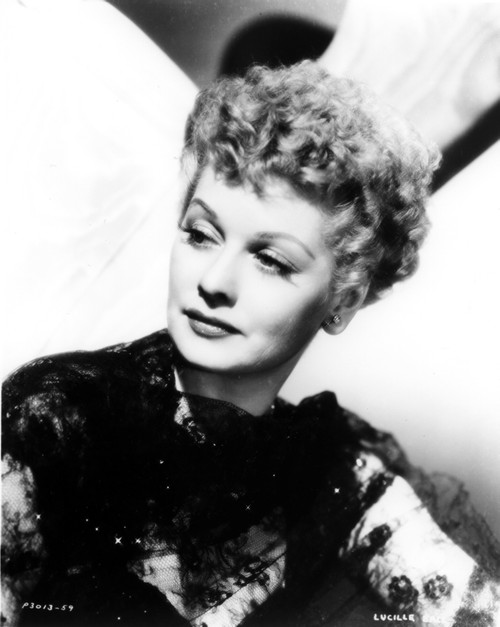 Lucille Ball Looking Away in Black Dress Classic Portrait Photo Print - Item # VARCEL681310