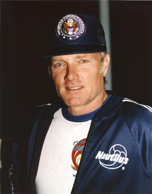 Beach Boys Band Member Close Up Portrait in Dark Blue Jacket and White Ringer Shirt with Ball cap Photo Print - Item # VARCEL681803