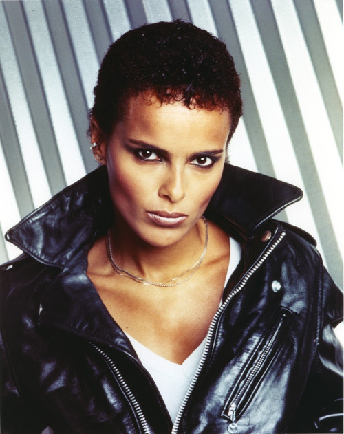Shari Belafonte posed in Black Leather Jacket Photo Print - Item # VARCEL681875