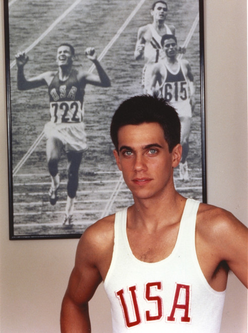 Robby Benson in front of track photograph Photo Print - Item # VARCEL681920