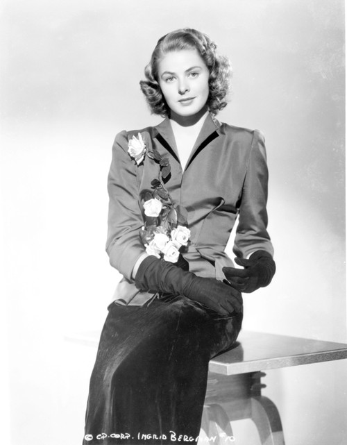 Ingrid Bergman wearing a floral detail jacket Photo Print - Item # VARCEL682030