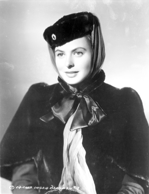 Ingrid Berman wearing a fur hat Photo Print - Item # VARCEL682032