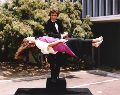 Bill Bixby Performing Lady Float Magic Trick Photo Print - Item # VARCEL682150