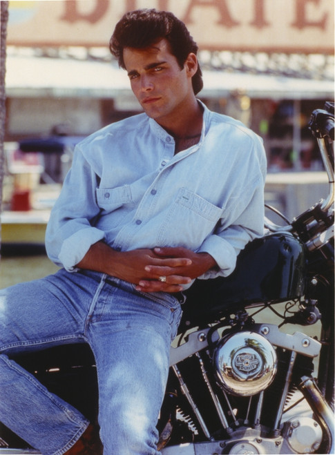 Brian Bloom Posed in Denim Pants Photo Print - Item # VARCEL682208