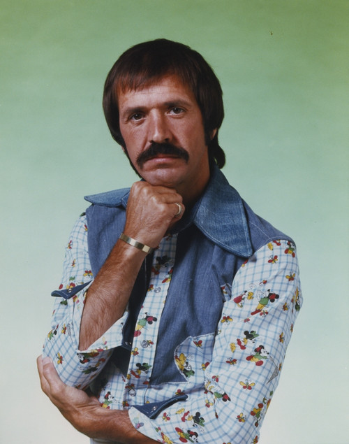 Sonny Bono Posed in Printed Long Sleeve Polo Photo Print - Item # VARCEL682364