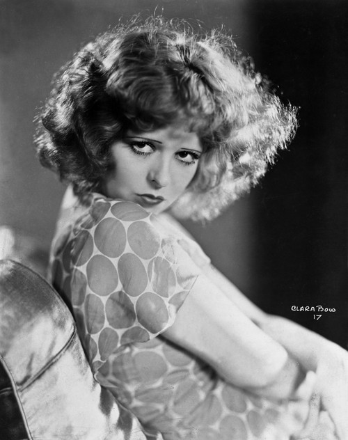 Clara Bow sitting Pose in Floral Shirt Classic Portrait- Photograph Print Photo Print - Item # VARCEL682430