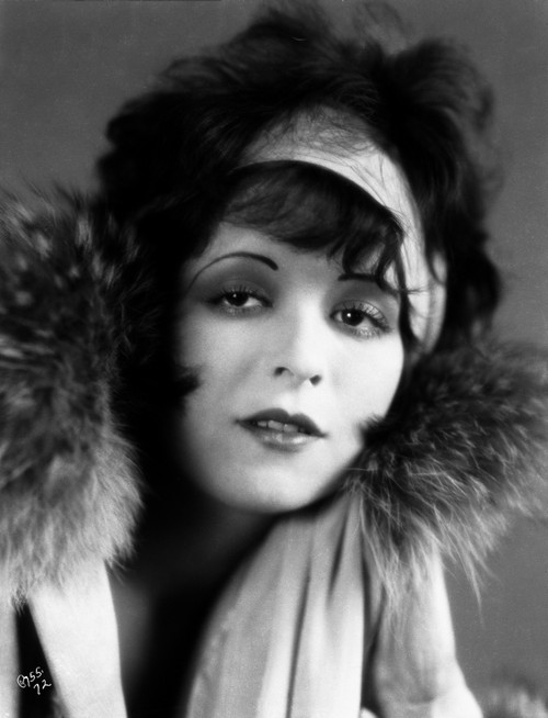 Clara Bow Posed in Furry Shawl with Headband Photo Print - Item # VARCEL682436