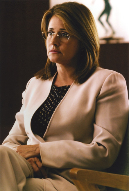 Lorraine Bracco sitting in White Blazer with Printed Blouse Under Photo Print - Item # VARCEL682501