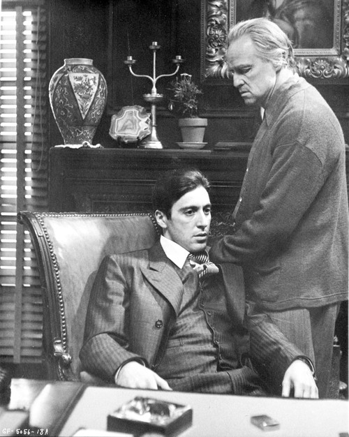 Marlon Brando and Al Pacino in The Godfather Photo Print - Item # VARCEL682556