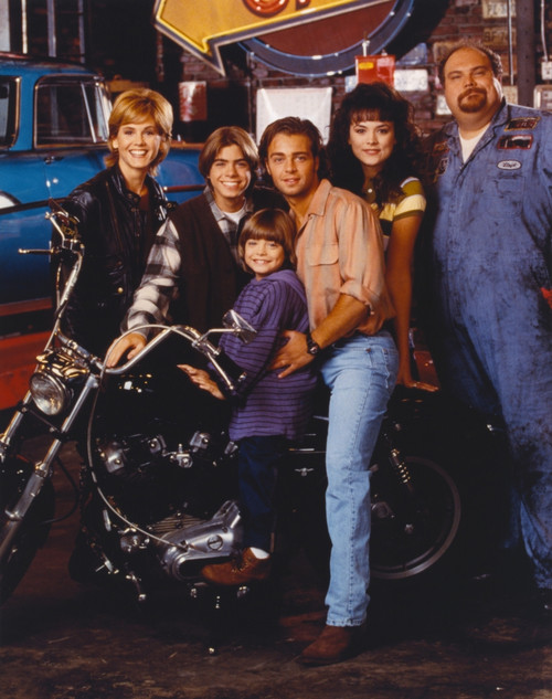 Brotherly Love Cast Posed with the Motorcycle Photo Print - Item # VARCEL682910