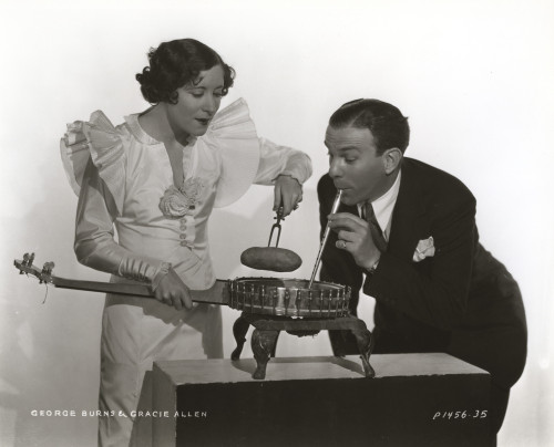 George Burns and Gracie Allen cooking in a banjo Photo Print - Item # VARCEL683011